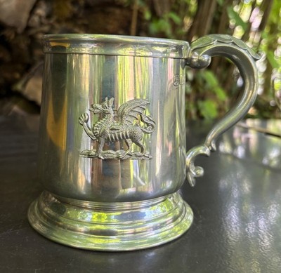  Sammler Zinnkrug 1 Pint Pewter George III Welsh Dragon Tankard Edwin Blyde Zinn