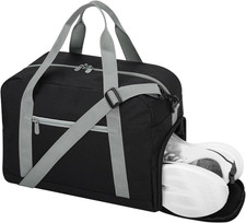 14"L Small Gym Bag - Lightweight Carry-On Mini Duffel Bag with Shoe Compartment