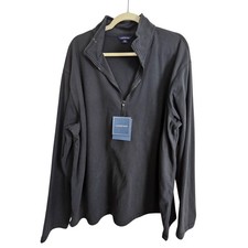 Lands End Mens 1/4 Zip Fleece Sweater Sz XXL Pullover Minimalist Casual Everyday