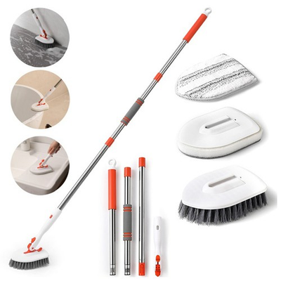 #ad 2 in 1 Scrub Cleaning Brush with 24” 53” Long Extendable Handle Shower Scrubber $18.90