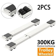Pack of 2 Heavy Duty Washing Machine Tumble Dryer Appliance Rollers Trolley UK