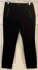 Eileen Fisher Knit Pants Sz Small 31x28 Black Stretch Ponte Career Work Office