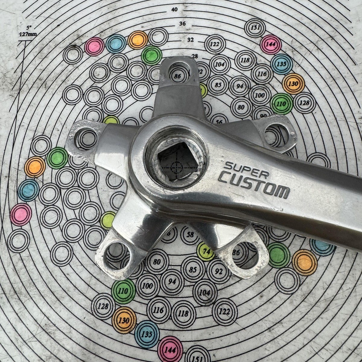 Vintage SR Sakae Super Custom Crankset 170mm 86 BCD Square Taper