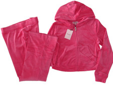 Juicy Couture Velour Tracksuit Set Pink Party with Rhinestones NWT 199