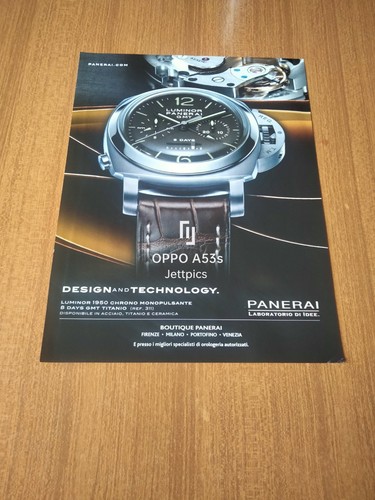 PANERAI LUMINOR 1950 CHRONO MONOPULS 8 DAYS GMT REF.311 VINTAGE AD PUB - Bild 1 von 1