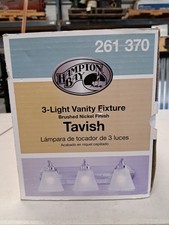 Hampton Bay 261 370 Brushed Nickel 24 in 3-Light Classic Vanity Light