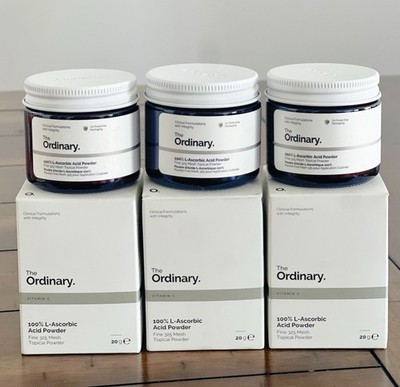 3* The Ordinary 100% L-Ascorbic Acid Powder, Mesh Topical Powder, 20g