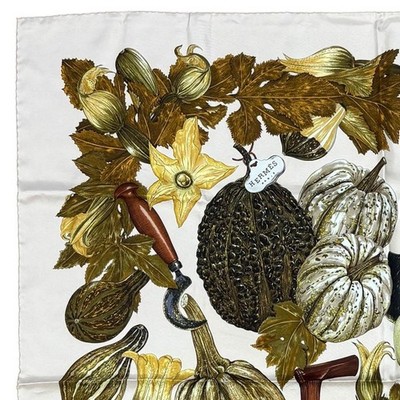 エルメス カレ90 CITROUILLES ET COLOQUINTES HERMES Carre 90 Scarf 