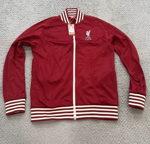 LIVERPOOL FC LFC BILL SHANKLY RED TRACK JACKET CLASSIC RARO UOMO LARGE NUOVO CON ETICHETTE - Foto 3 di 6