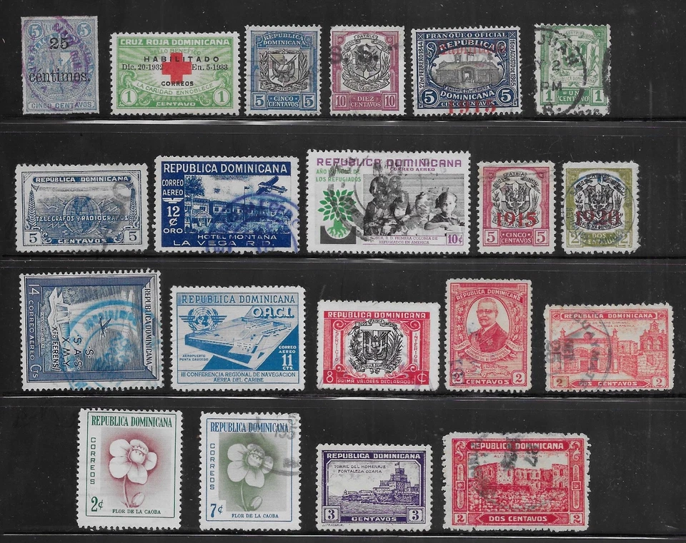 20 estampillas de República Dominicana de álbum antiguo de calidad - Imagen 1 de 1