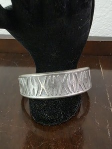 Vintage Eik Tinn Norway  MODERNIST Brutalist Heavy Pewter Bracelet Solid
