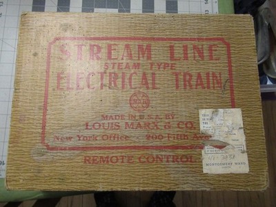 Marx Stream Line Elecrtical Train Set Steam Type Untested. Look at photos.