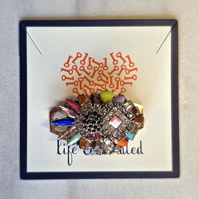KEEP Collective 'Shades of You' Rose Gold Multi Color Crystal Statement Charm.