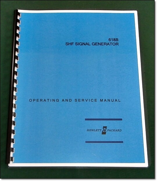 HP 618B Operating & Service Manual: w/11"x17" Schematics & Protective Covers