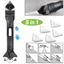 5in1 Silicone Scraper Caulking Grouting Sealant Finishing Clean Remover Tool Kit