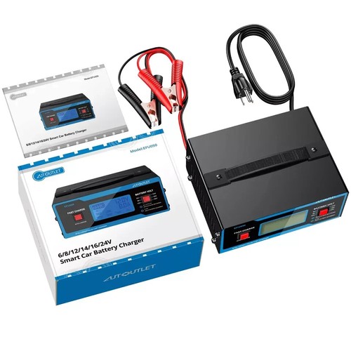 8 Volt Battery Charger Automotive Battery Charger and Maintainer 0-10A with Upgr - Picture 4 of 8