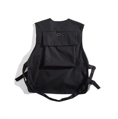 Nuevo Chaleco de Bolsillo para Hombre Abrigo Sin Mangas Chaleco Moda Japonesa Viaje Deportes - Imagen 6 de 14