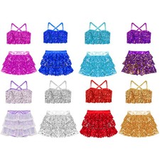 Kids Girls Dancewear Gymnastics Suit Performance Outfit Dance Set Jazz Modern