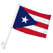 Puerto Rico Double Sided Car Flag PR Car Window Flag