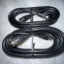 2-6FT Coax Coaxial F Type Screw On RG6 HD Satellite Cable TV Antenna Cable