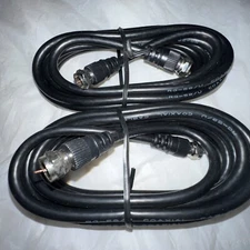 2-6FT Coax Coaxial F Type Screw On RG6 HD Satellite Cable TV Antenna Cable