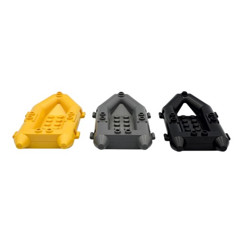 3x Lego Vintage 30086 Boat Raft Rib Small Yellow, Grey, Black - Picture 5 of 7