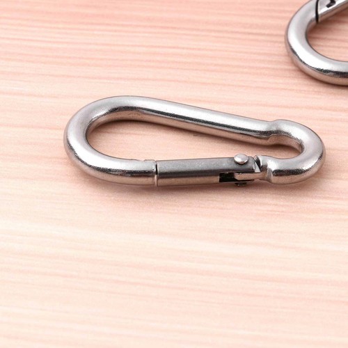 4 Pcs Stainless Steel Carabiner Clips Tiny Hooks Spring Clasp Buckle for Gym Bag - Picture 41 of 66