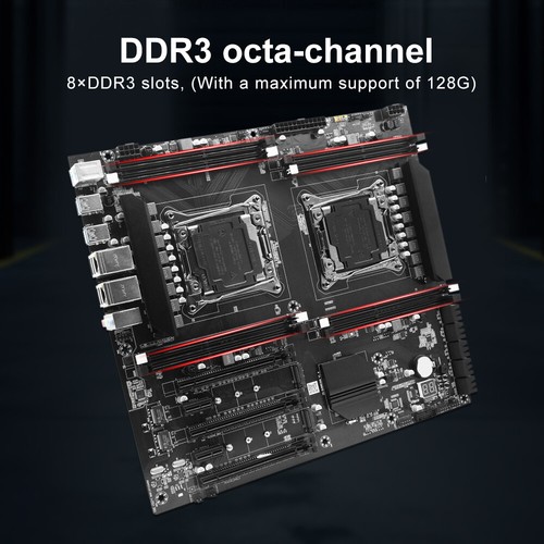 DDR3 X99 ATX Gaming Motherboard Black + 2x Intel LGA2011-3 E5-2676/2678 V3 CPU - Picture 18 of 24