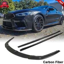 Fits BMW F91 F92 F93 M8 2019UP DRY CARBON Front Bumper Lip Side Skirts Body Kit
