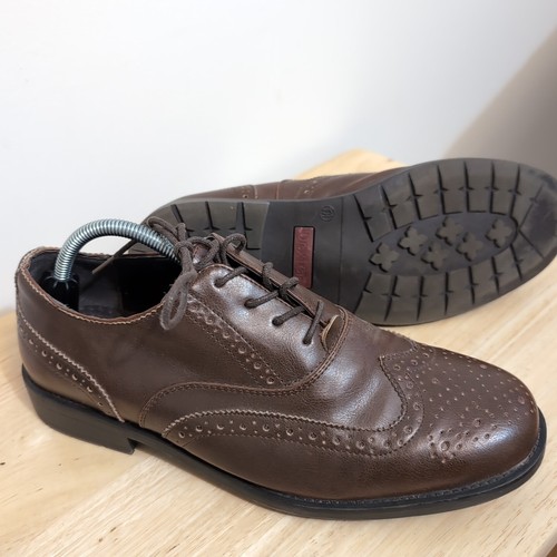 Dexter Schuhe Herren 10,5 Flügelspitze Oxford Komfort Elegant Braun Kunstleder Schnürschuhe