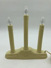 Vintage Christmas Window Electric Candle 3 Light Candolier Tested and Working