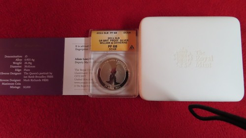 2011 BRITIAN 1 oz SILVER William & Catherine The Royal Wedding Coin 28 gram NGC - Picture 6 of 16