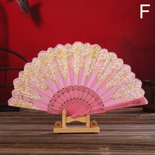 Lace Folding Fan Hand Held Silk Wedding Dance Party Flower Nice Spanish Style p - Picture 8 of 30