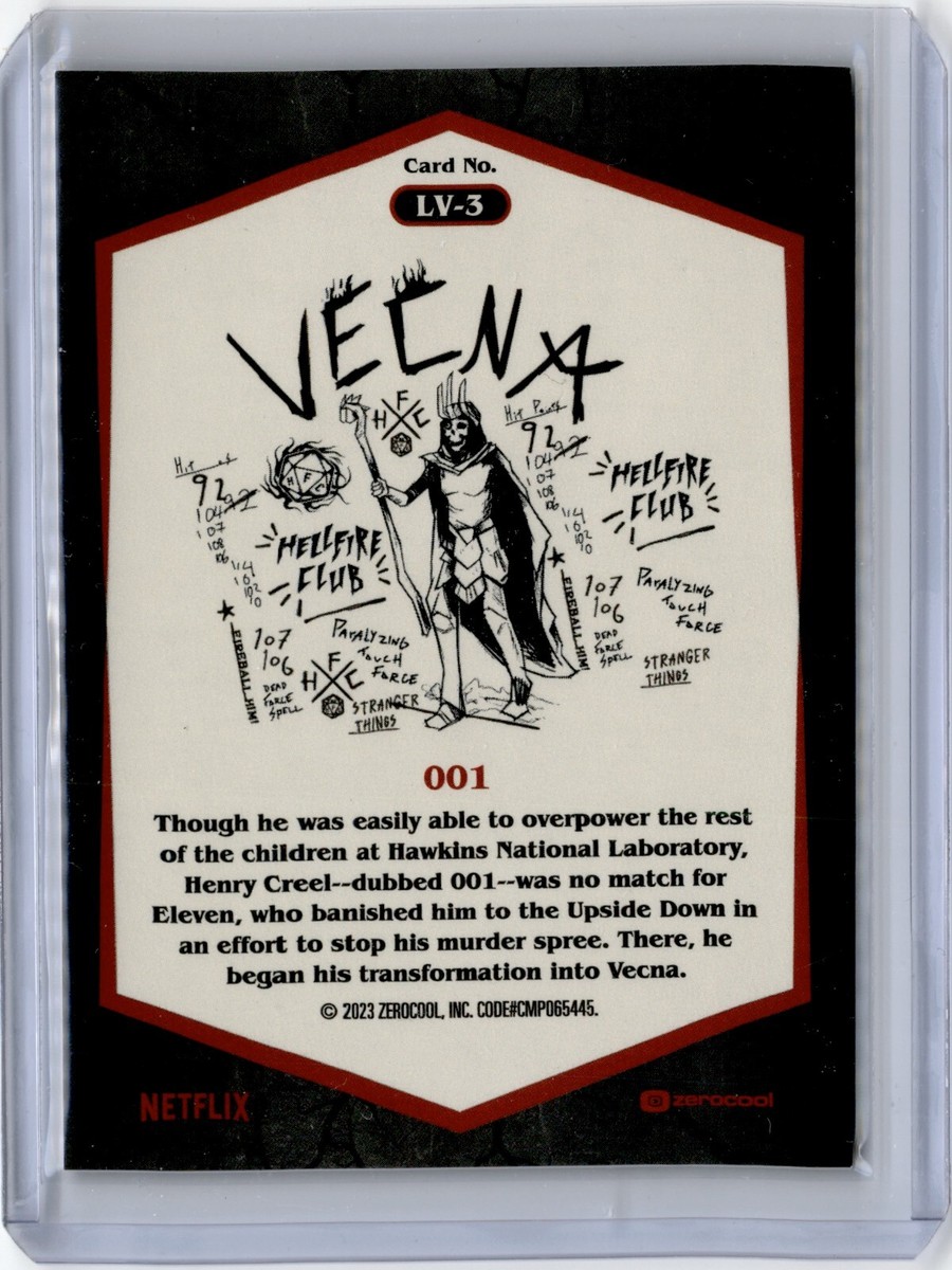 2023 Zerocool Stranger Things Season 4 Hail Lord Vecna 001 #LV-3