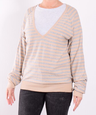Damen V-Neck Pullover Sweater Gr.44 Seide Joy Division Mehrfarbig 94850