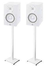 Pair 37  Steel White Stands For Yamaha HS7 Studio Monitors Robust Metal Poles