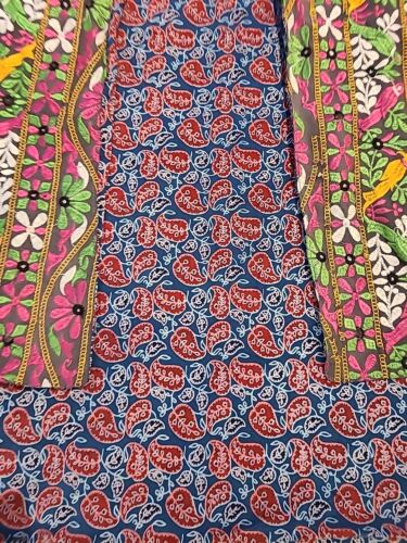 Hand Embroidered Chapan Uzbek Suzani Coat Boho Kaftan Red Kimono 2XL - Picture 5 of 10