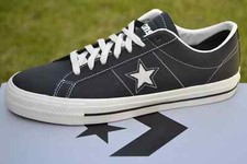 CONVERSE Mens Trainers ONE STAR PRO OX Black Leather UK 11 / US 12 / 46.5