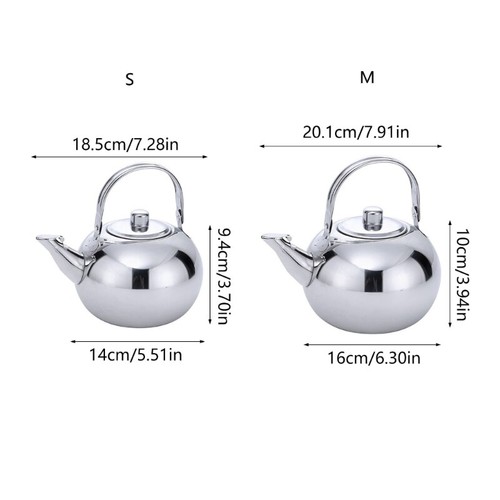 Coffee Teas Pots Water Kettles Stainsless Steel Teapots with Infuser for Kitchen - Picture 8 of 14