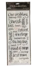 Stickabilities Wedding Handwritten Foil Sticker Pack Scrapbooking & Crafts