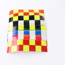Square Safety Reflective Self adhesive Hazard Caution Warning Tape Sticker 3-10M