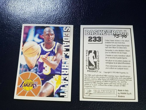 1995 - 1996 NBA Panini Italian Basketball Stickers 1-250 BLACK BACK YOU PICK - Picture 233 of 250