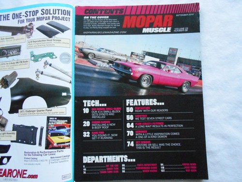 Mopar Muscle Magazine-SEPTEMBER,2010 - Picture 2 of 2