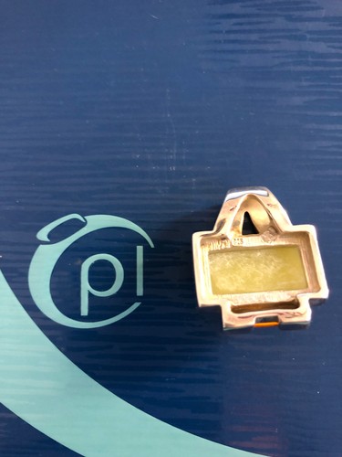 Pierre Lang Anhänger in Silber mit grünlichem Stein 2 x 3 cm - Bild 5 von 7