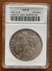 1901-O Morgan Silver Dollar VAM 1A EDS Super CD ANACS MS62 - Old Soap Box Holder