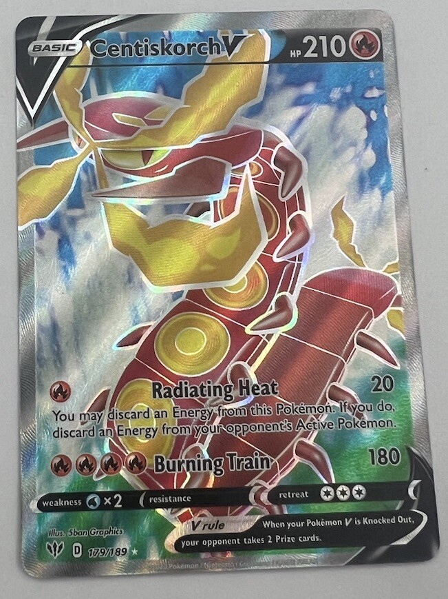 Centiskorch V (Full Art) 179/189 Swsh03: Darkness Ablaze Holo - NM -