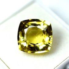 Yellow Sapphire Sri Lankan Gemstone Certified Cushion Cut 9.54 Ct Natural Ceylon