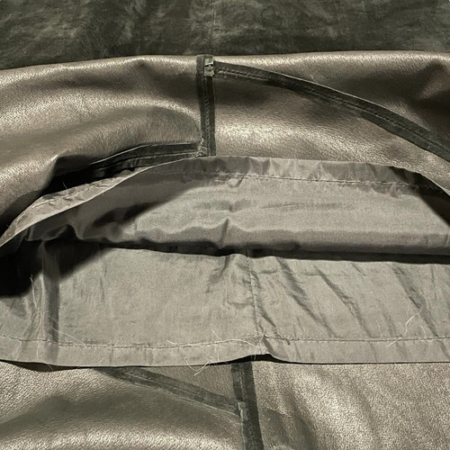 Chico's Rock Damen M schwarz Wildleder Leder Trompete Schlag Midi Goth Grunge Witchy - Bild 3 von 12