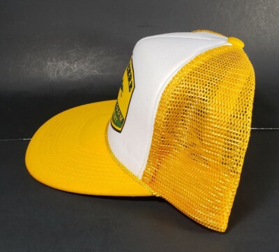 Vintage Yellow 80s John Deere Quality Farm Equipment Trucker Hat