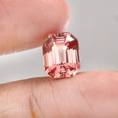 AAA Natural Ceylon Padparadscha Sapphire Loose Radiant Cut Gemstone 14 CT